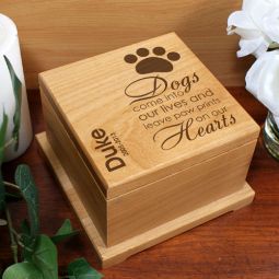 Paw Prints Heart Urn